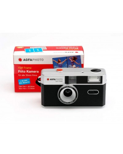AGFA REUSABLE CAMERA BLACK HALF FRAME